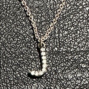 51.  LC Lauren Conrad Initial J Silver Tone Necklace